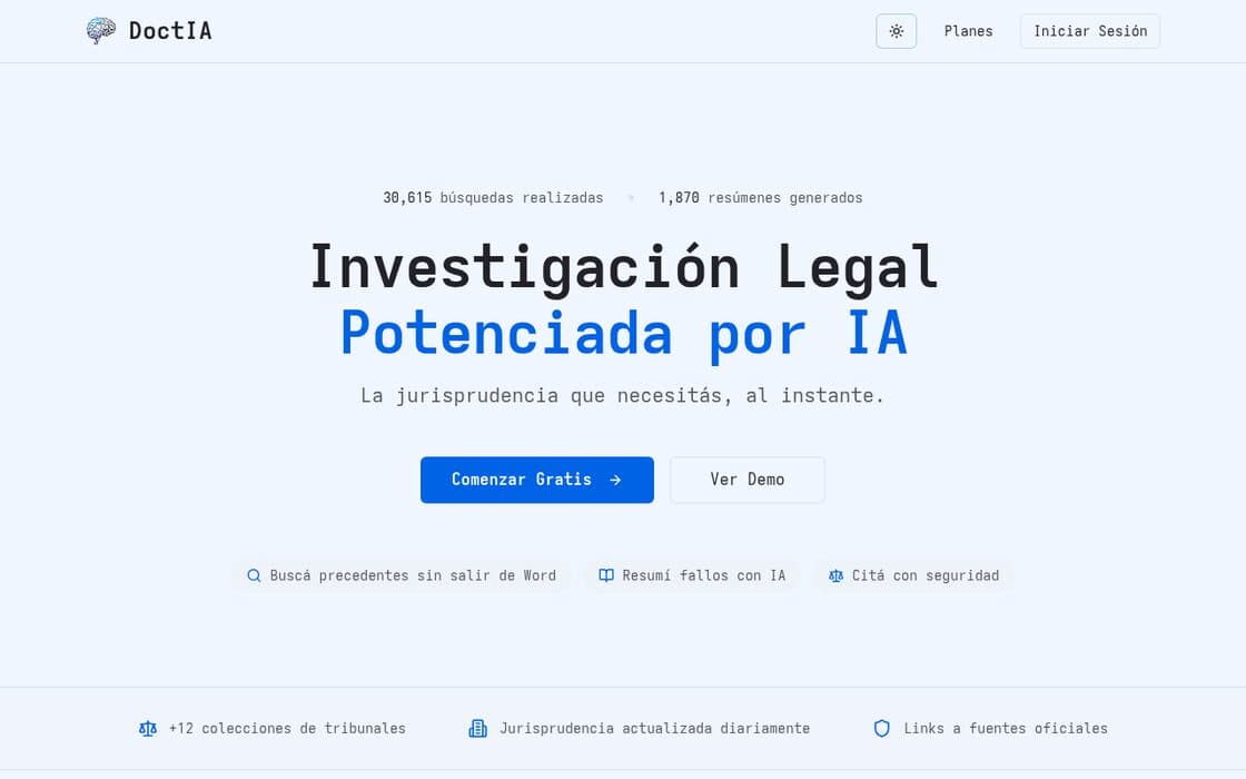 Pantalla de DoctIA